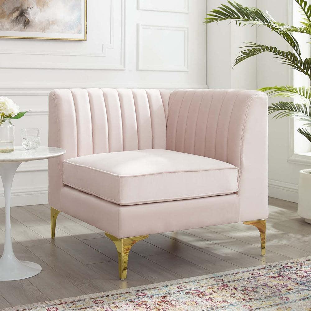 Modway Triumph Channel Tufted Performance Velvet Sectional Sofa Corner Chair
