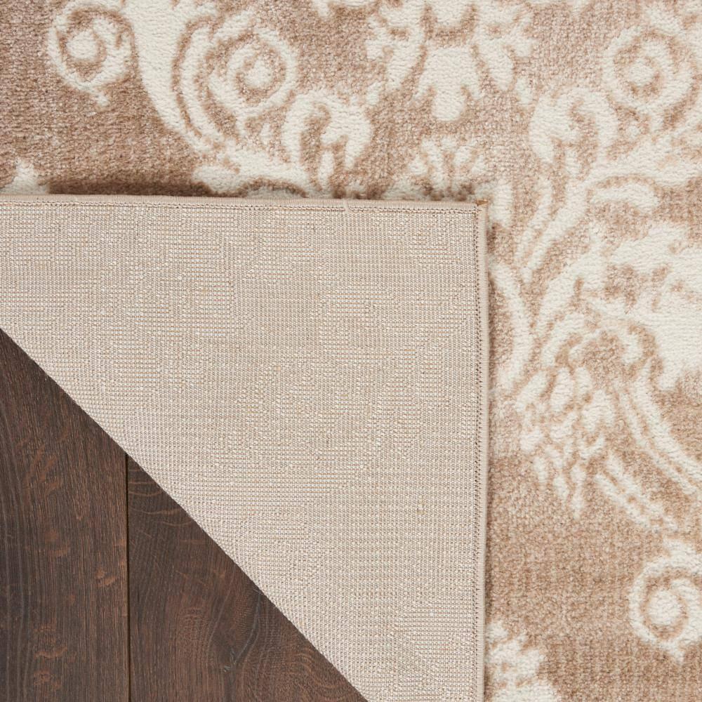 Nourison Elation ETN03 Indoor only Area Rug - Ivory Mocha 5'3" x 7'3"