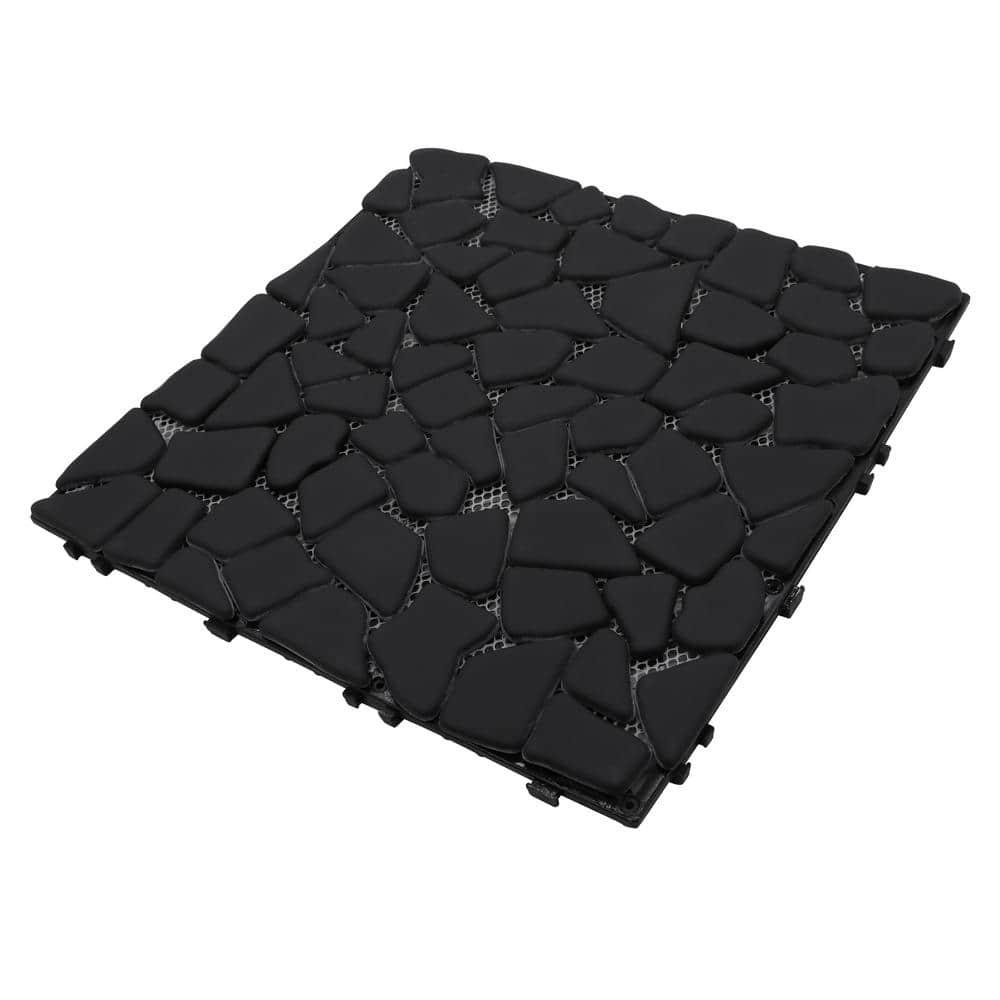 12'' L x 12'' W Stone Interlocking Deck Tile
