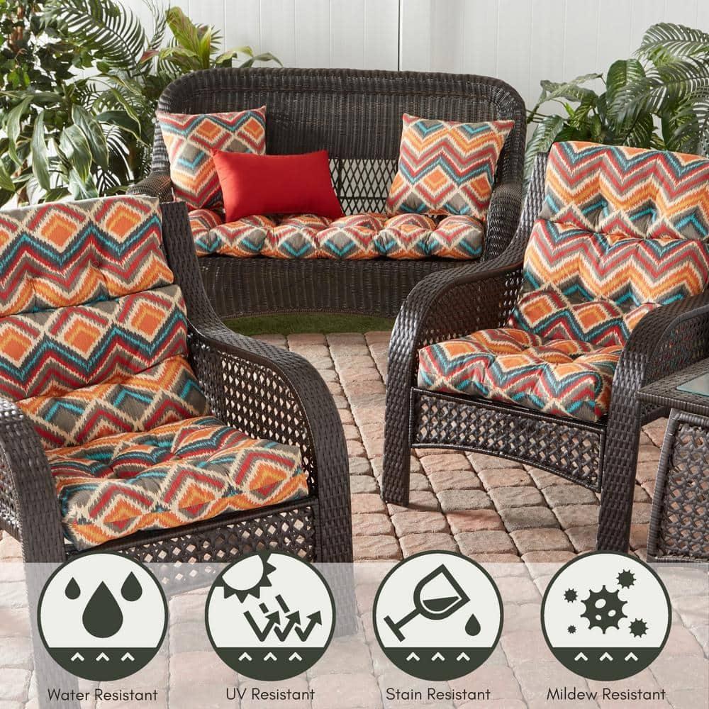 Greendale Home Fashions Surreal 44 x 22 in. Outdoor High Back Chair Cushion