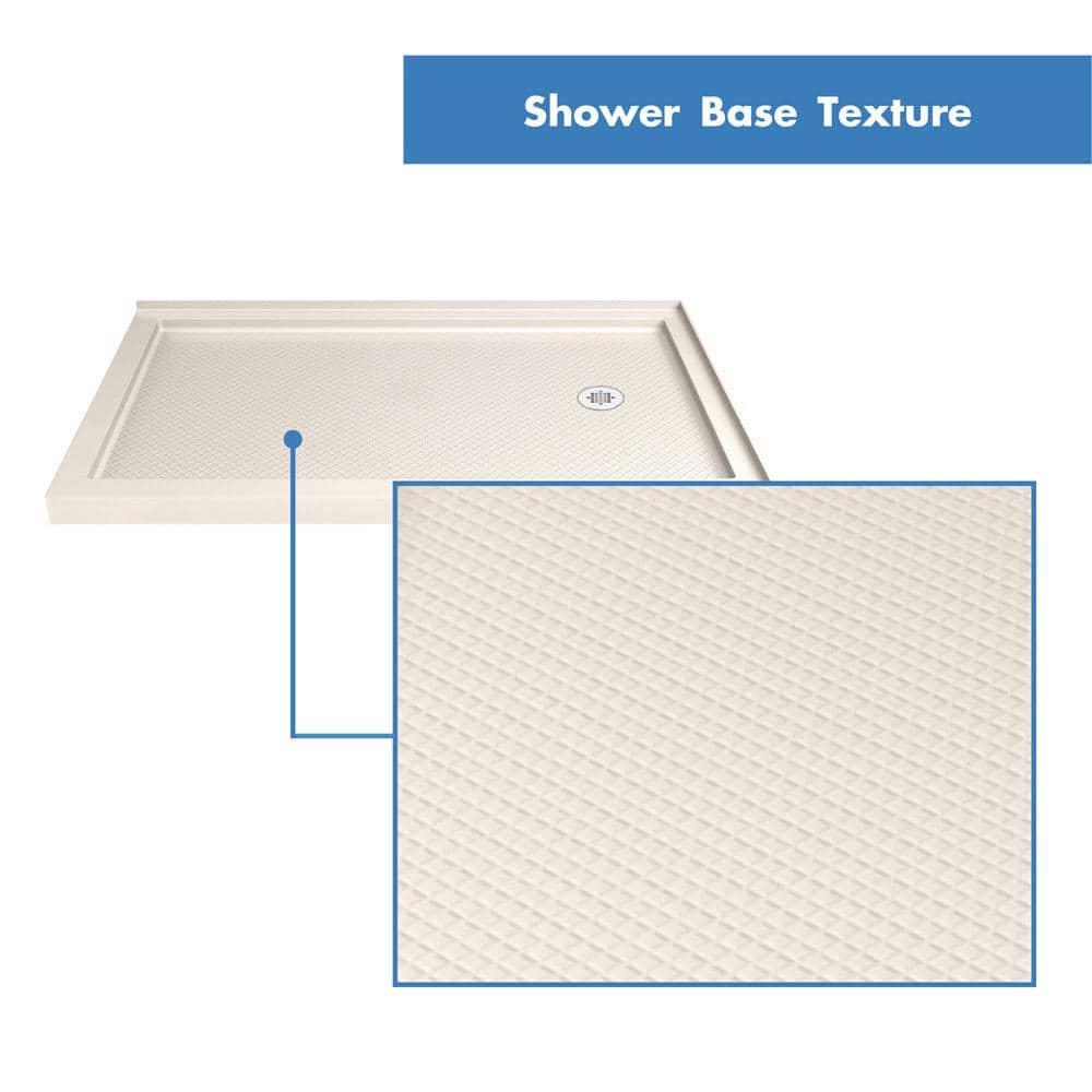 Flex 48" x 74.75" Rectangle Pivot Shower Enclosure with Base Included