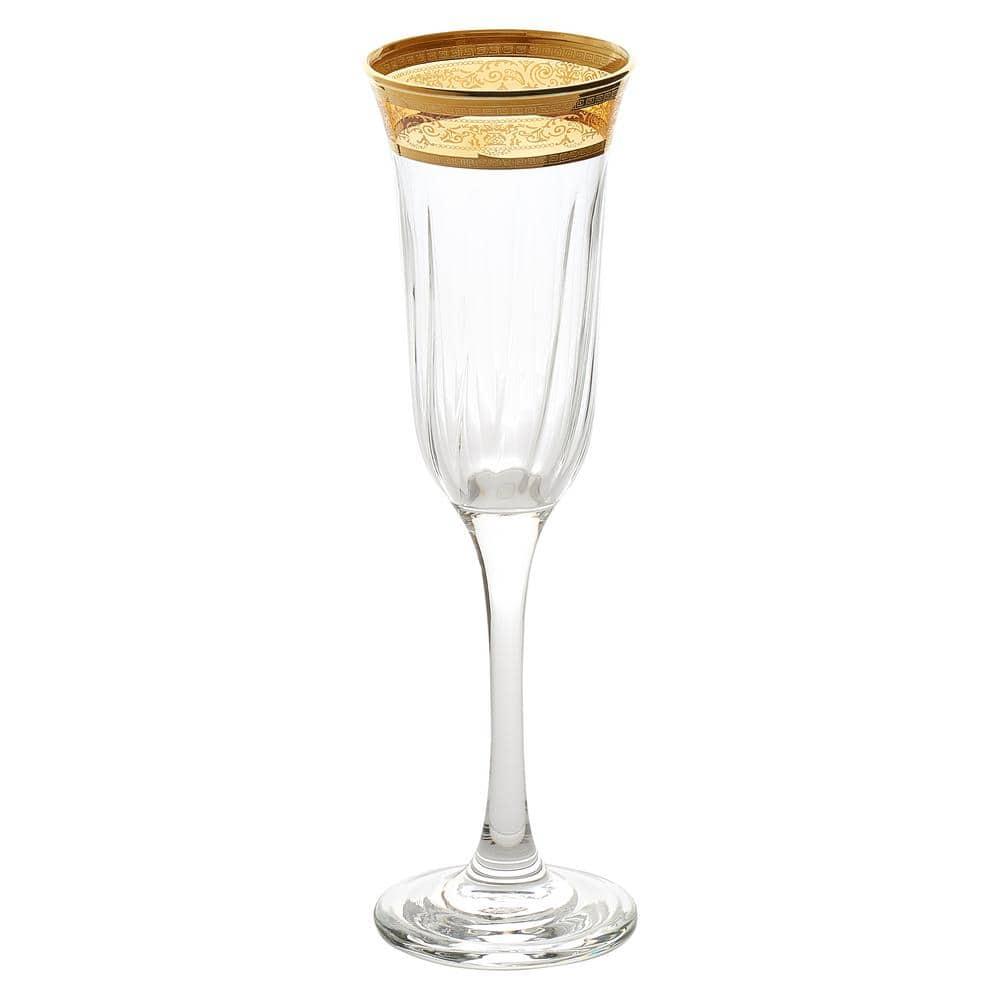 Lorren Home Trends Melania 9oz. Flute Set (Set of 6)