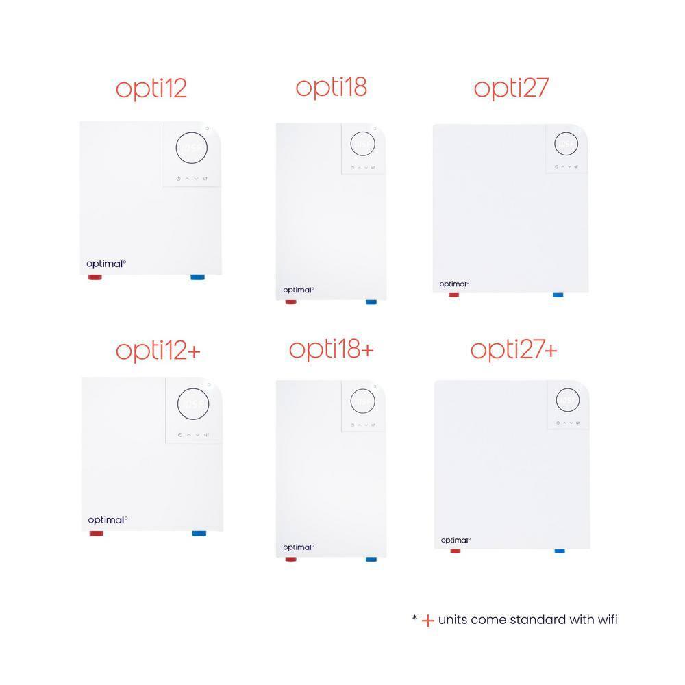Optimal Calentador de Agua Eléctrico Inteligente sin Tanque de 12kw 2,5 GPM / Opti 12