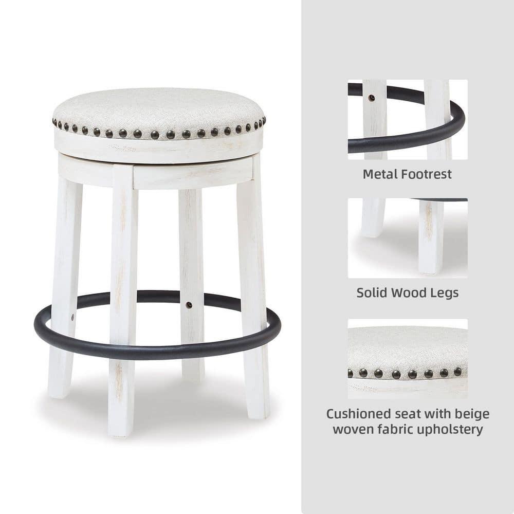 Daiah Swivel Upholstered Counter Stool