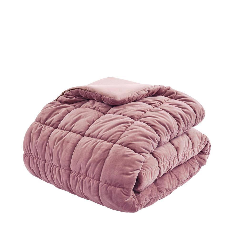 Intelligent Design Velvet Dream Puff Velvet Comforter Set