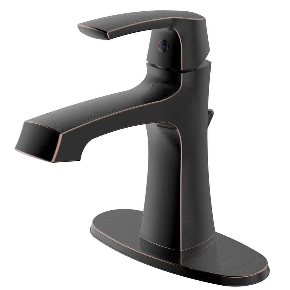 Cardania Single-Hole Single-handle Bathroom Faucet with Drain Assembly