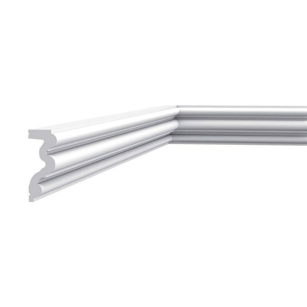 1-3/8 in D x 3-1/4 in W x 78-3/4 in L Primed White Plain Polyurethane Panel Moulding (Set of 3)