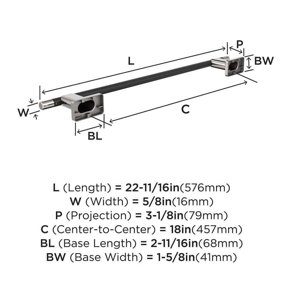 Esquire 22.68" Wall Mounted Towel Bar