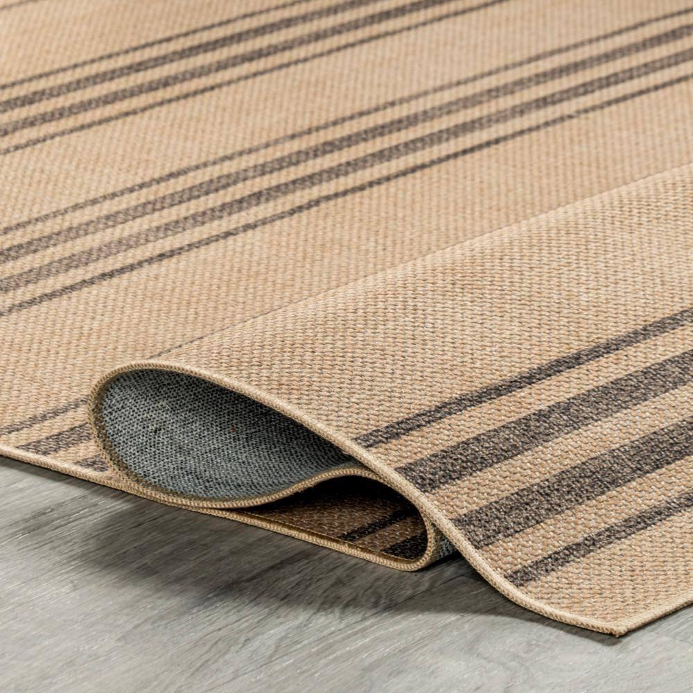 Bungalow Rose Hassell Lavina Striped Easy 100% recycled polyester Machine Washable Area Rug