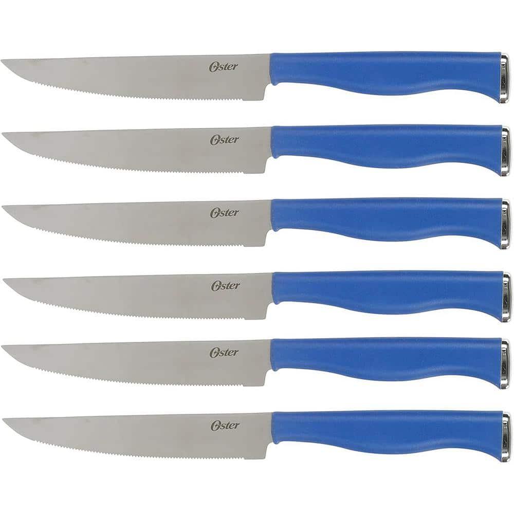Oster 15 Piece Stainless Steel Blade Cutlery Set in Dark Blue