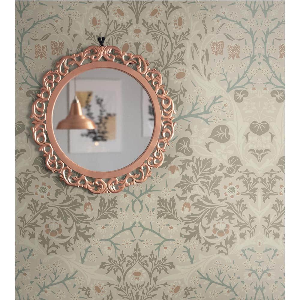 NextWall Lunar Rock & Clay Victorian Garden Peel and Stick Wallpaper