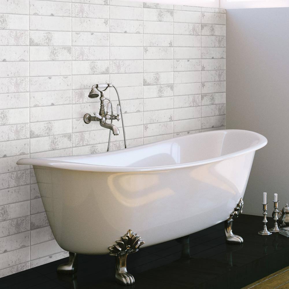 London 3" x 12" Porcelain Brick Look Subway Wall Tile