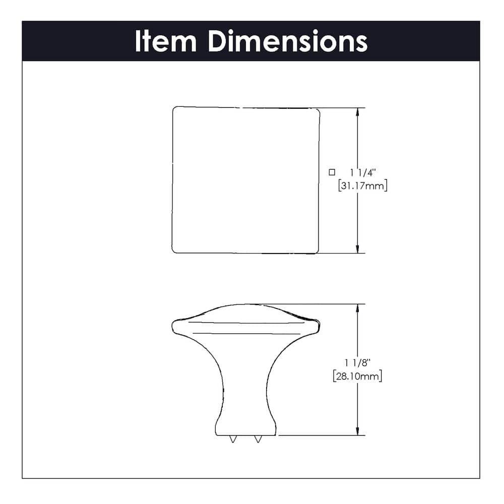 Craftsman 1 1/4" Length Square Knob