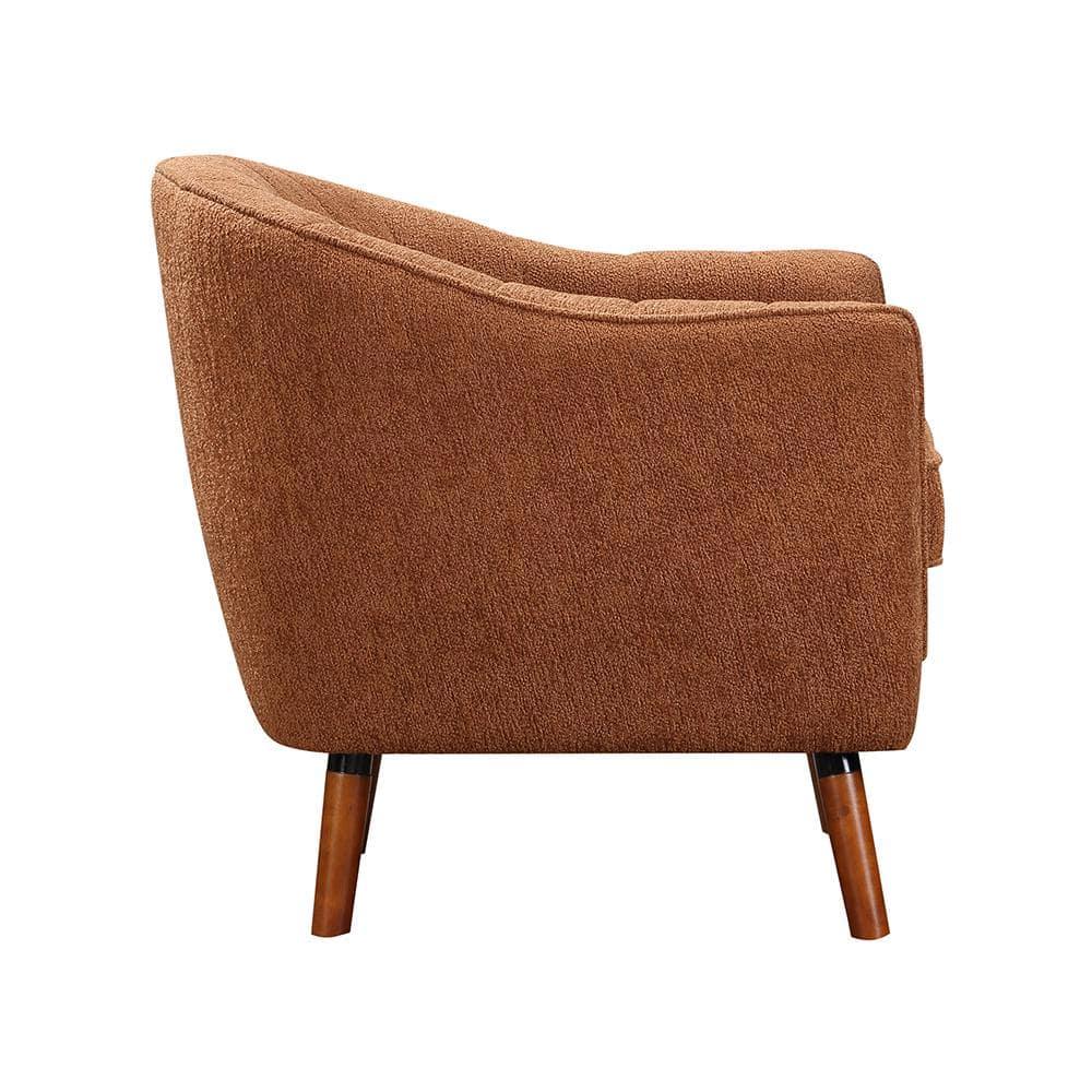Lexicon Cutler Fabric Upholstered Accent Chair in Rust