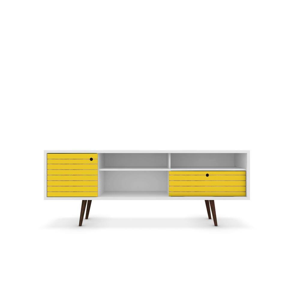 70.86" Mid Century - Modern TV Stand with 4 Shelving Spaces & 1 Drawer, (MHC-202AMC64)