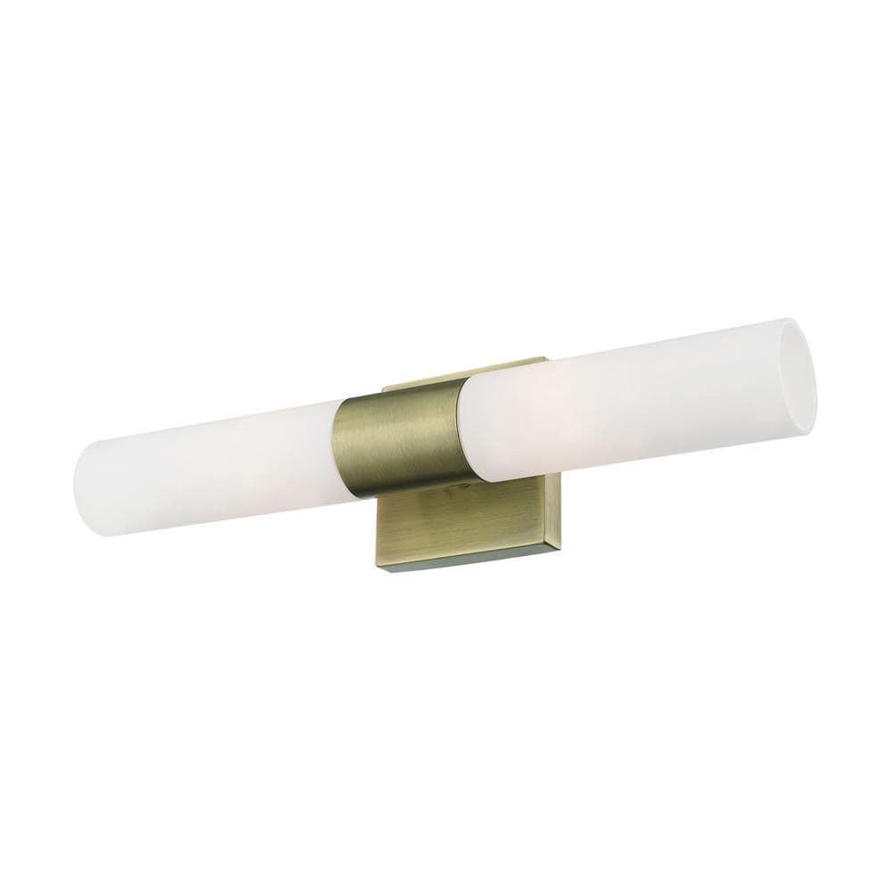 Livex Lighting Aero 2 - Light Vanity in  Antique Brass
