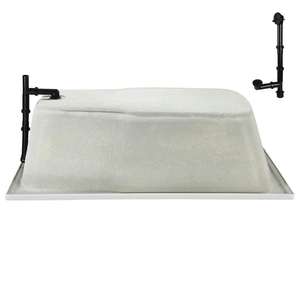 60'' x 32'' Acrylic Soaking Drop-In Bathtub, Drain Included