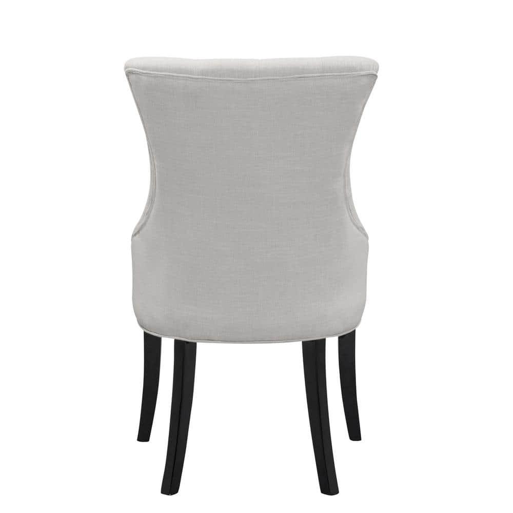 Glamour Home Alei 18.25" Modern Fabric Dining Chairs in Beige (Set of 2)