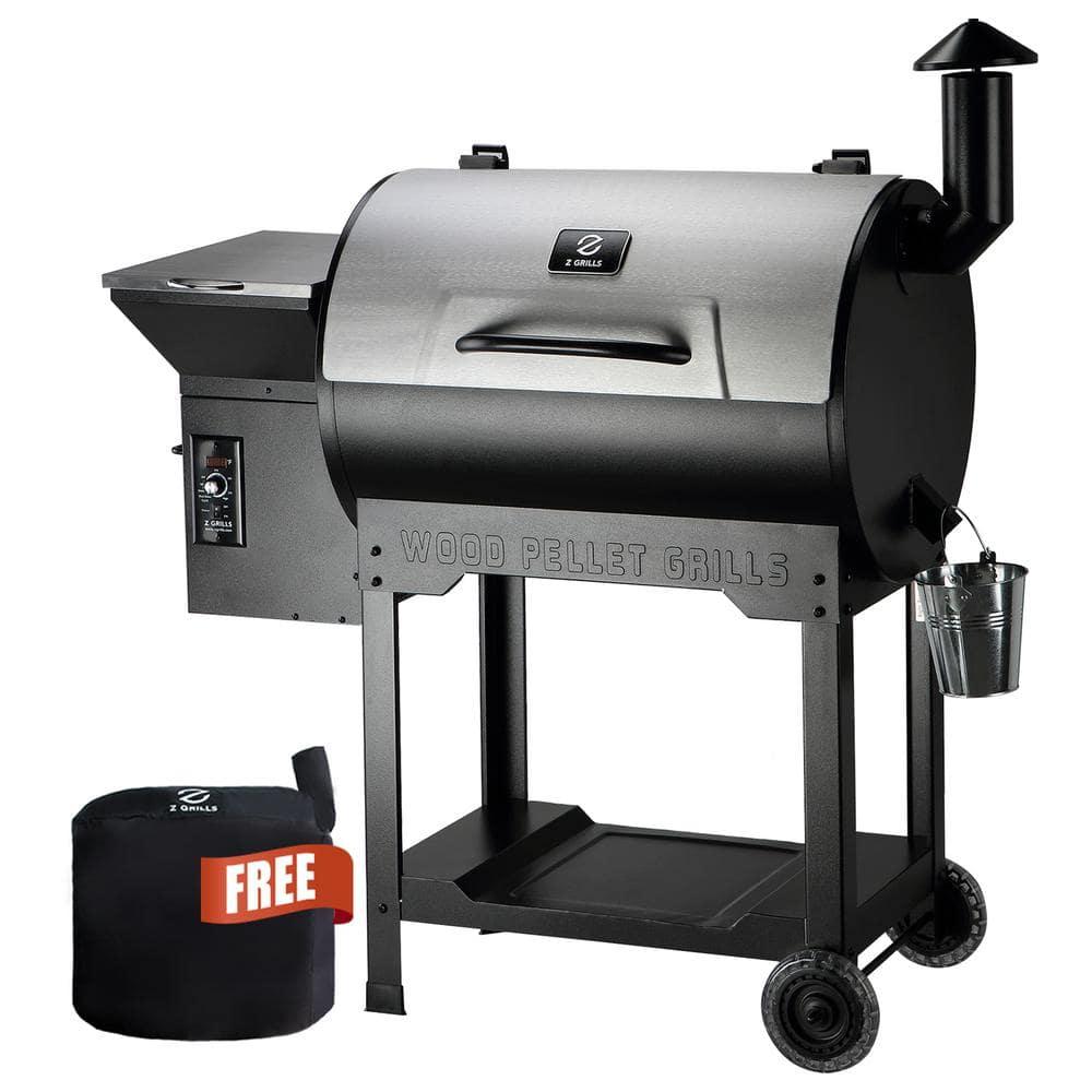 ZPG-7002B3E Wood Pellet Grill BBQ Smoker Digital Control with Cover - Silver - Z Grills