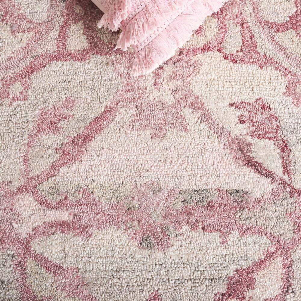 Anatolia AN401 Handmade Tufted Area Rug - Light Pink - 8' X 10' - Safavieh