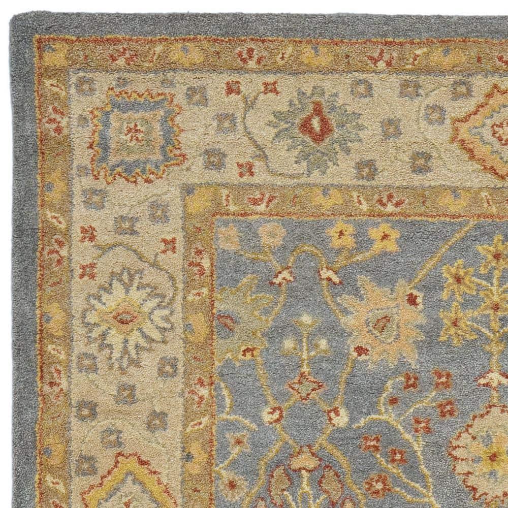 Antiquity AT314 Hand Tufted Area Rug - Blue/Ivory - 8'3"x11' - Safavieh.