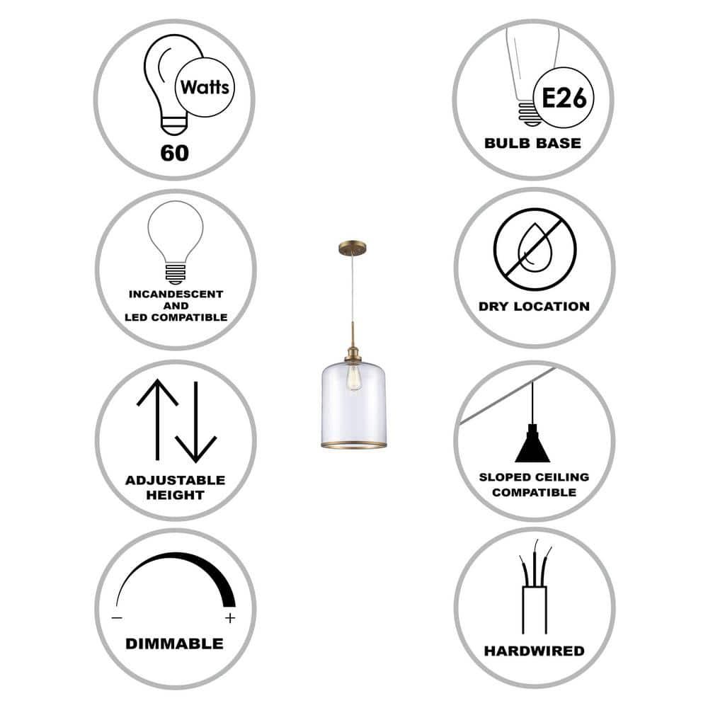 Trans Globe Lighting Pnd-2185 Dorina 11" Wide Pendant - Gold