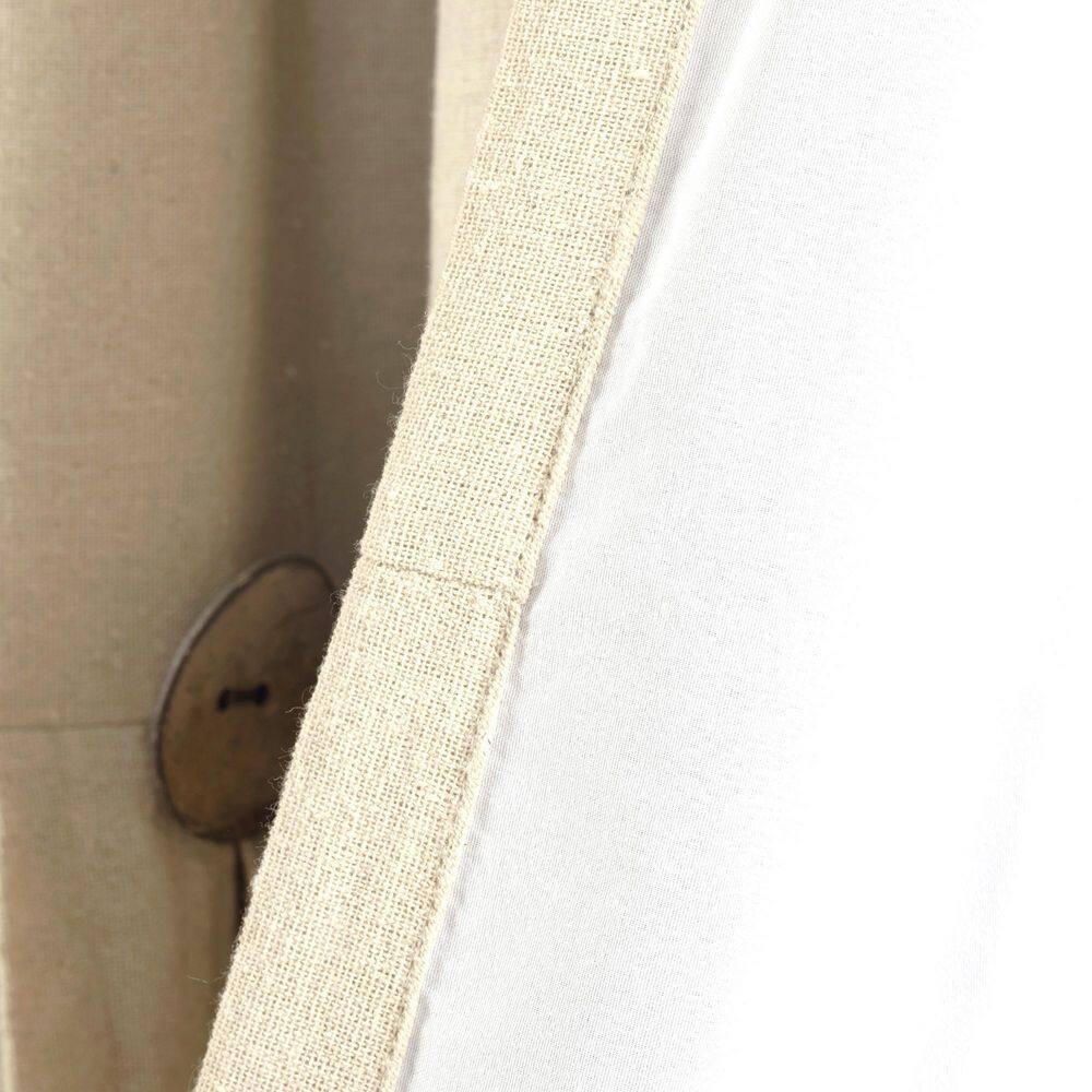 Lush Decor Linen Button Cotton Blend Blackout Thermal Rod Pocket Single Curtain Panel & Reviews | Wayfair