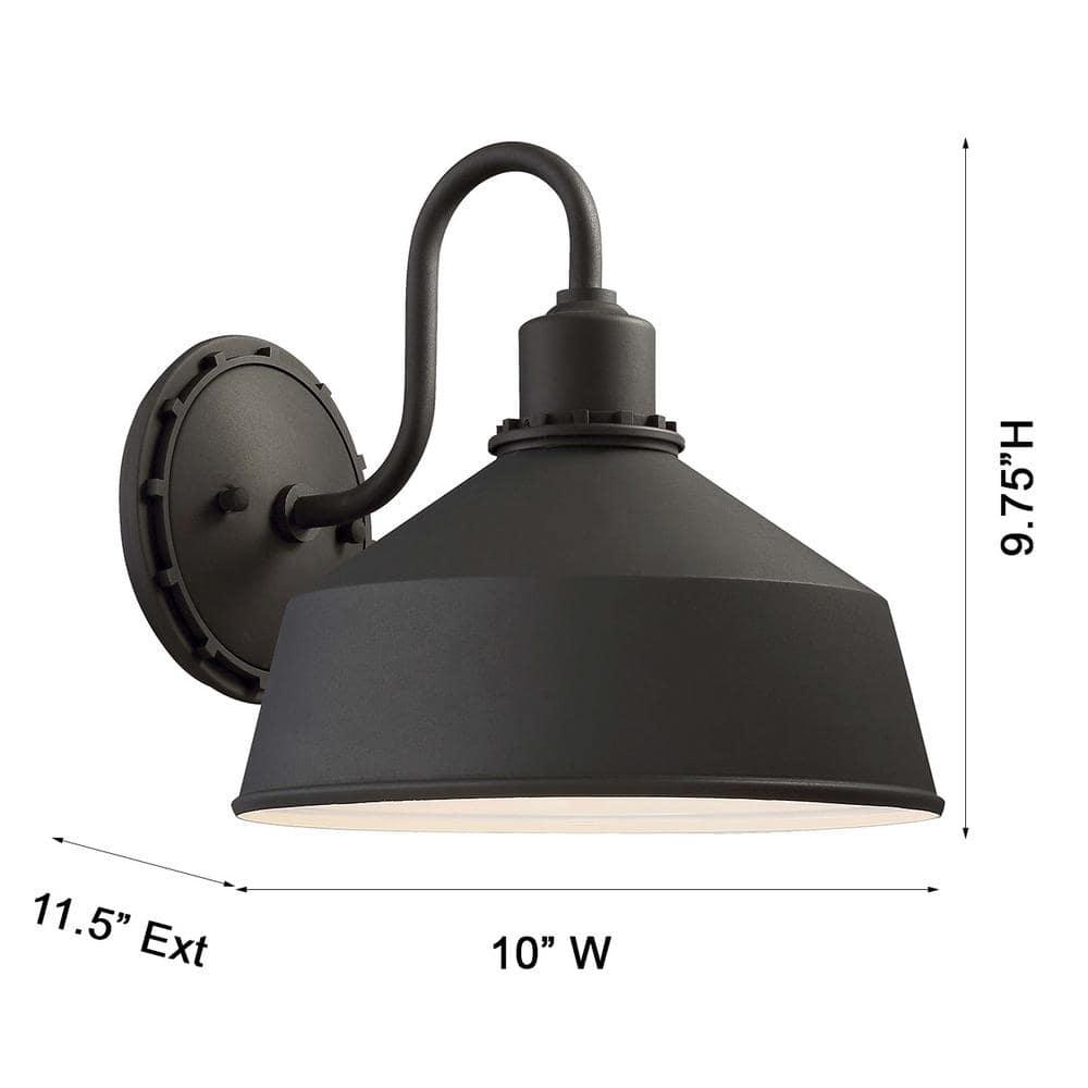 Minka Lavery Urban Industrial Outdoor Wall Light 71242-66 Mantiel Exterior Wall Lantern, 1-Light 100 Watts, Black