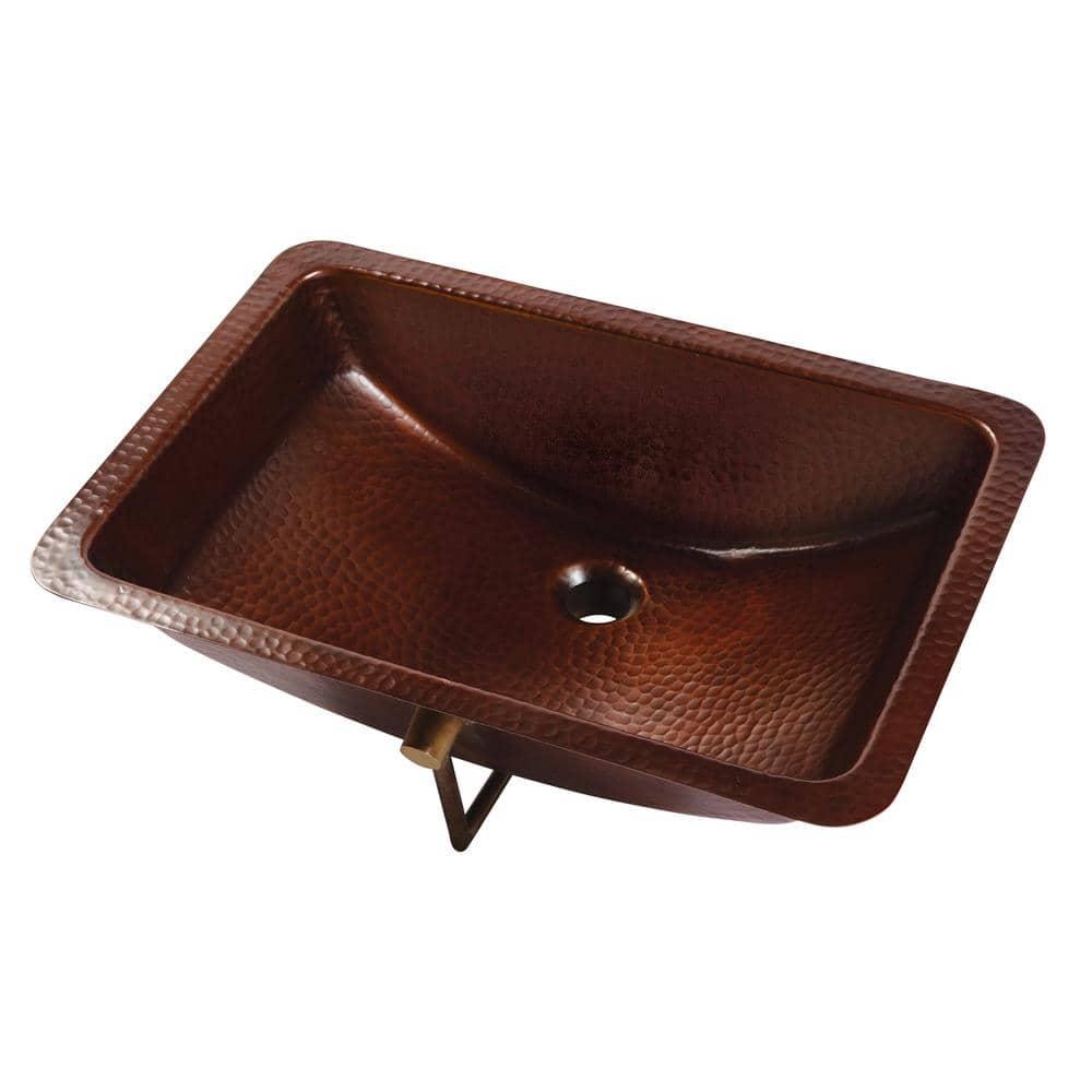 Sinkology Curie 21" Undermount Bathroom Sink in Copper SB206-21AG