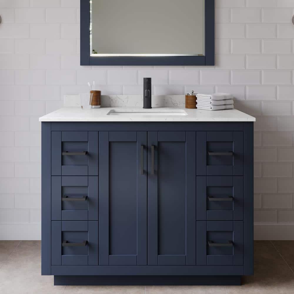 Miranda 42" Freestanding Single Bathroom Vanity with Cultured Marble Top
