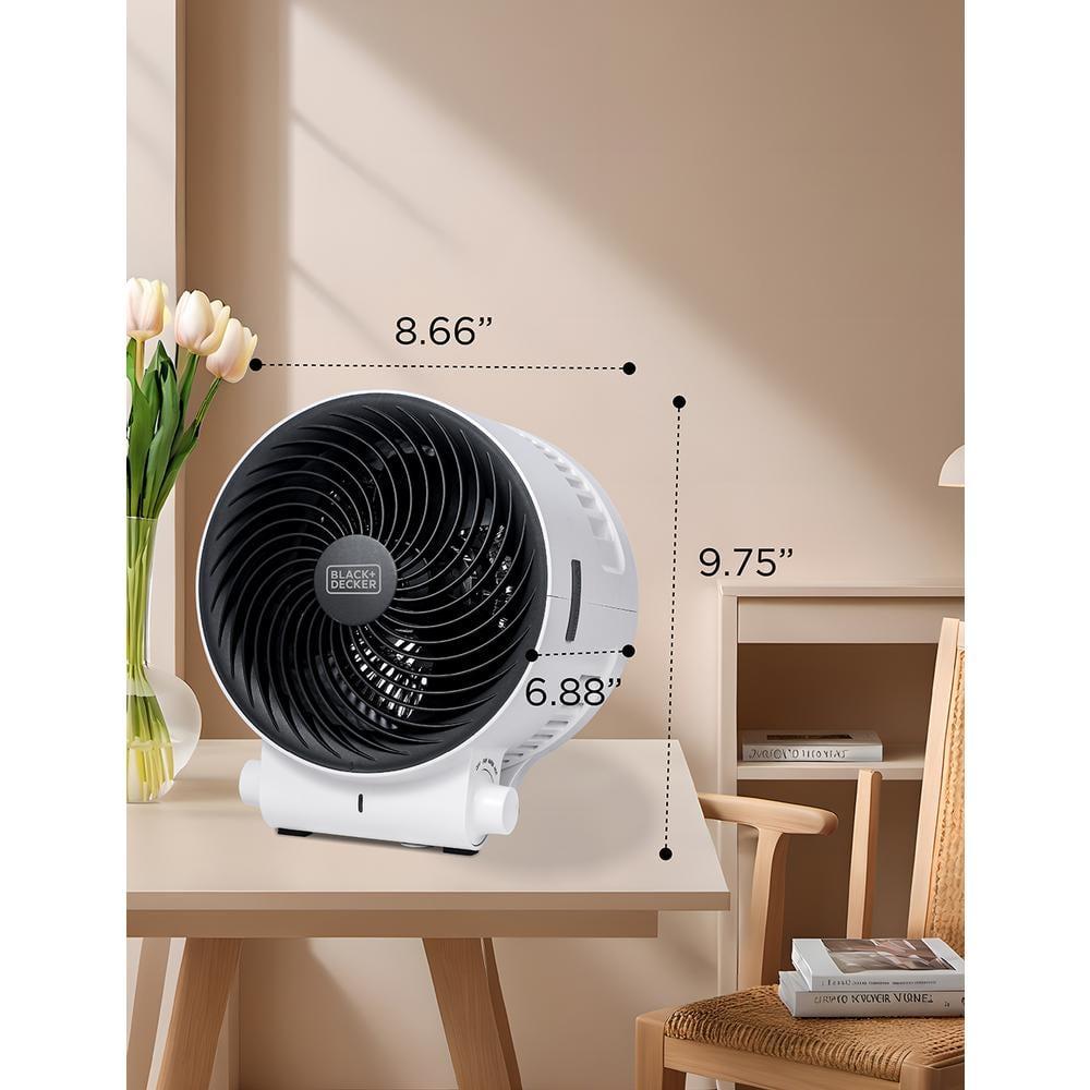 BLACK+DECKER BLACK+DECKER Dual Function Desktop Heater & Fan, 3 Settings, 750W/1500W Space Heate, White