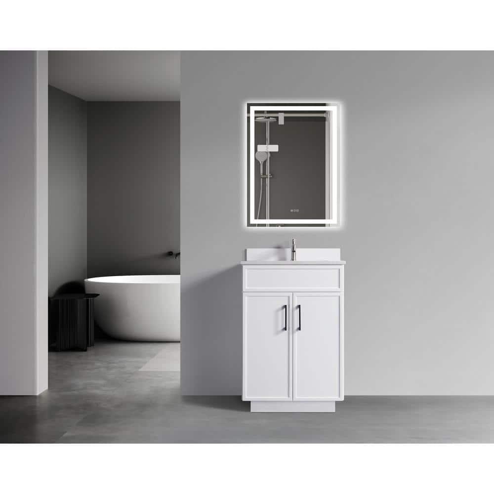 Dyconn Faucet Freestanding Vanity with Sink 2 doors - 24" Gray