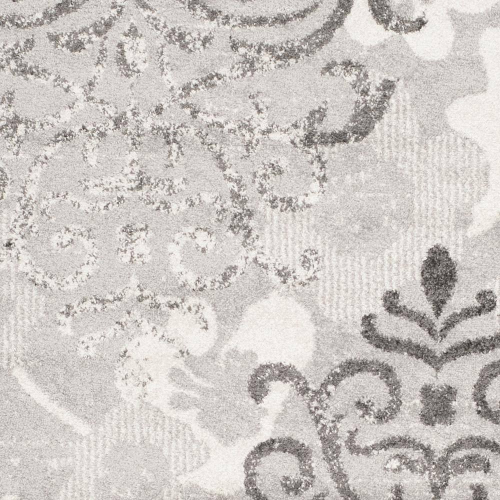 Adirondack ADR114 Machine Made Indoor Area Rug - Silver/Ivory - 6'x6' - Safavieh