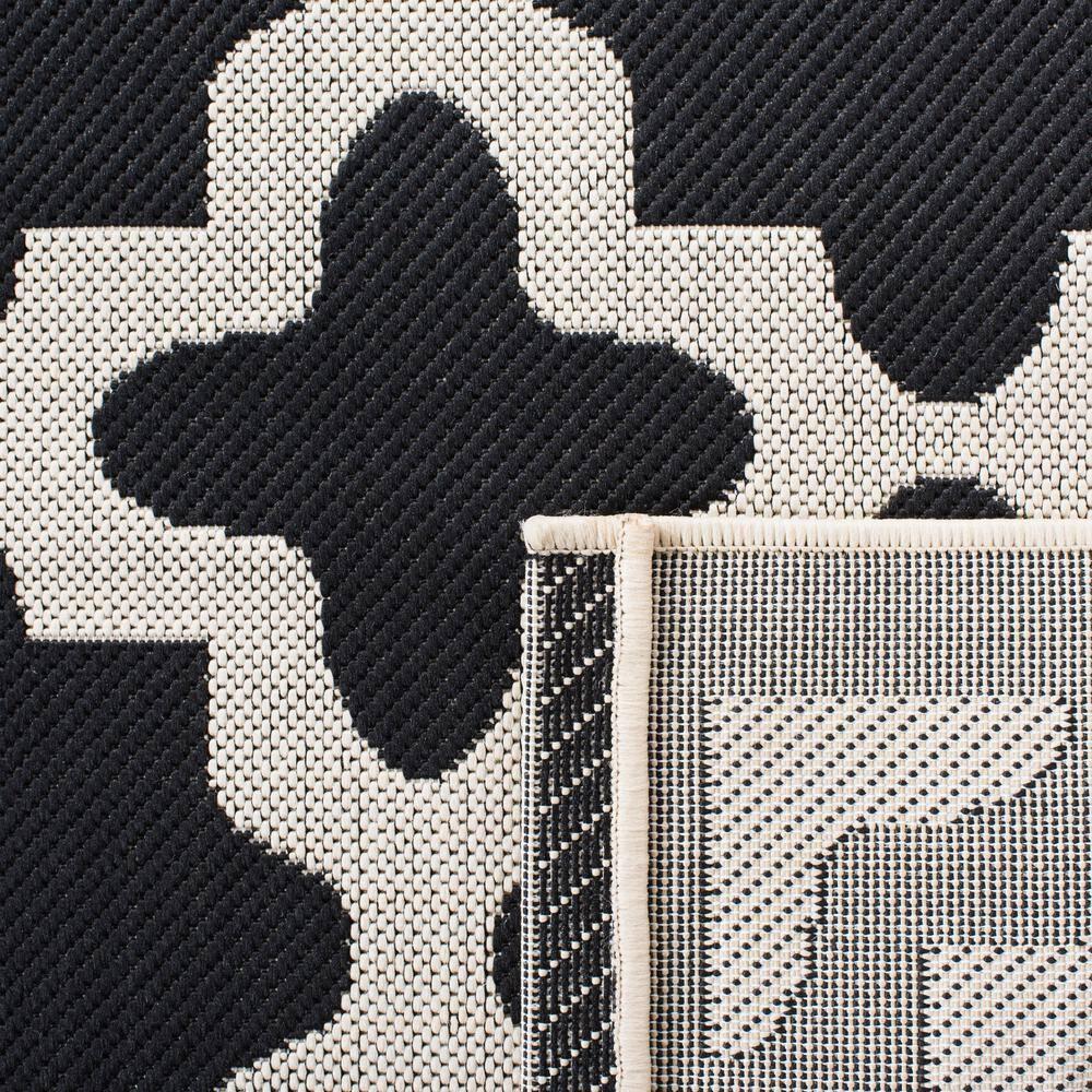SAFAVIEH Courtyard Amanda Geometric Indoor/Outdoor Area Rug, Black/Beige, 9' x 12'