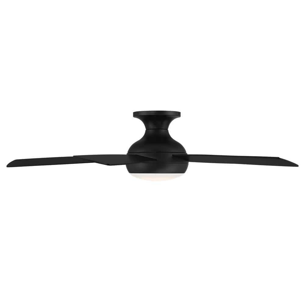 Odyssey 5- Blade Smart Flush Mount Ceiling Fan with Remote Control and LED Light Kit Included