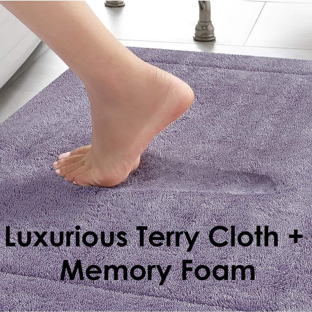Wisteria Purple 20" x 32" Microfiber Memory Foam Bath Mat