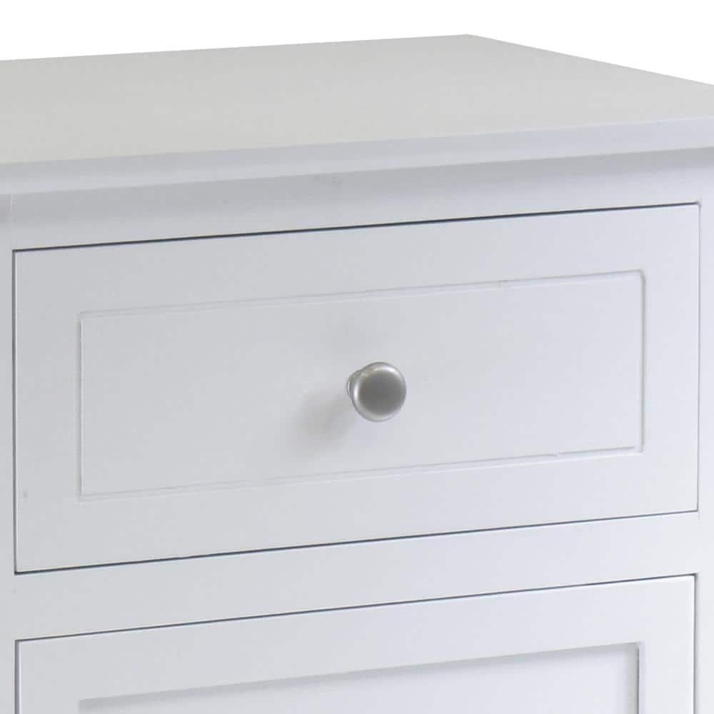 Eugene Nightstand - White - Winsome: Wood Composite Bedside Cabinet with Storage Drawer & Shelf