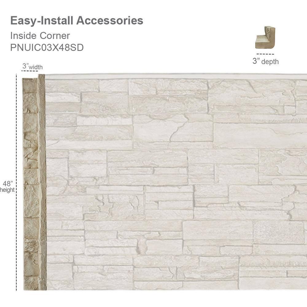 Ekena Millwork Universal Inside Corner for EverStone Faux Stone Siding Panels