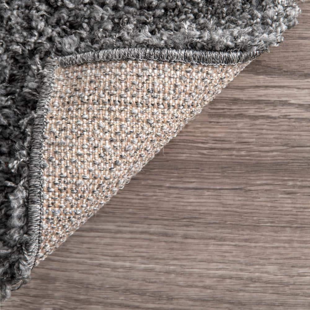 Marleen Plush Shag Gray 10 ft. x 14 ft. Contemporary Living Room/Bedroom/Dining Room Area Rug