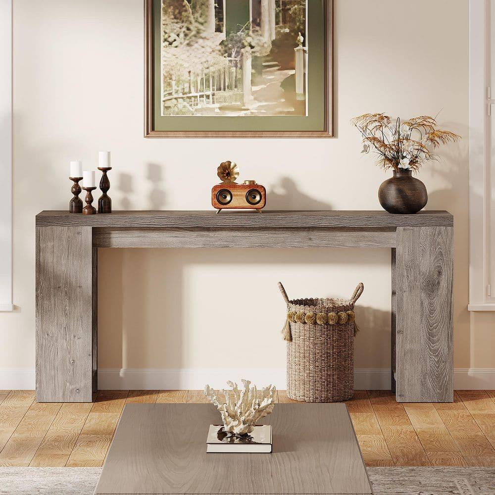 Millwood Pines 70.9" Console Table For Entryway, Farmhouse Wood Sofa Couch Tale