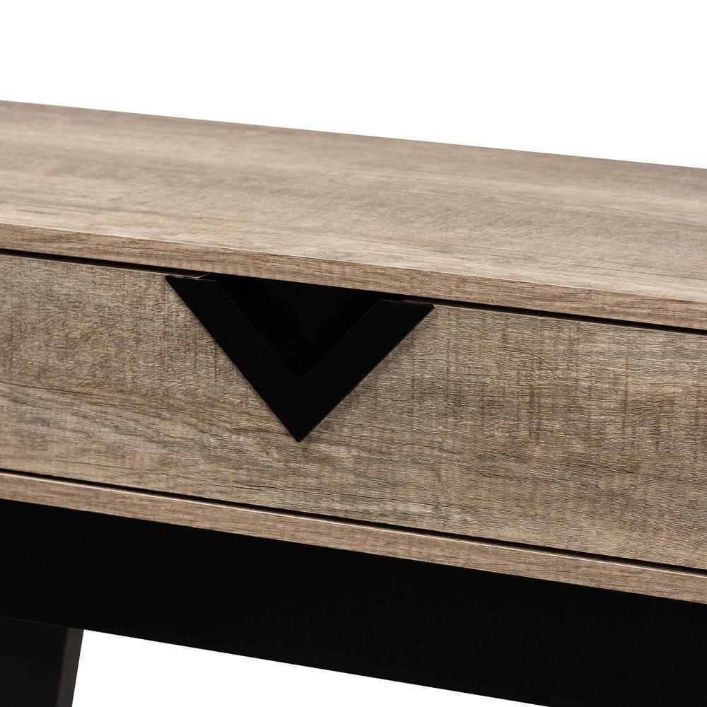 Wales Wood 1 Drawer Console Table Light Brown - Baxton Studio