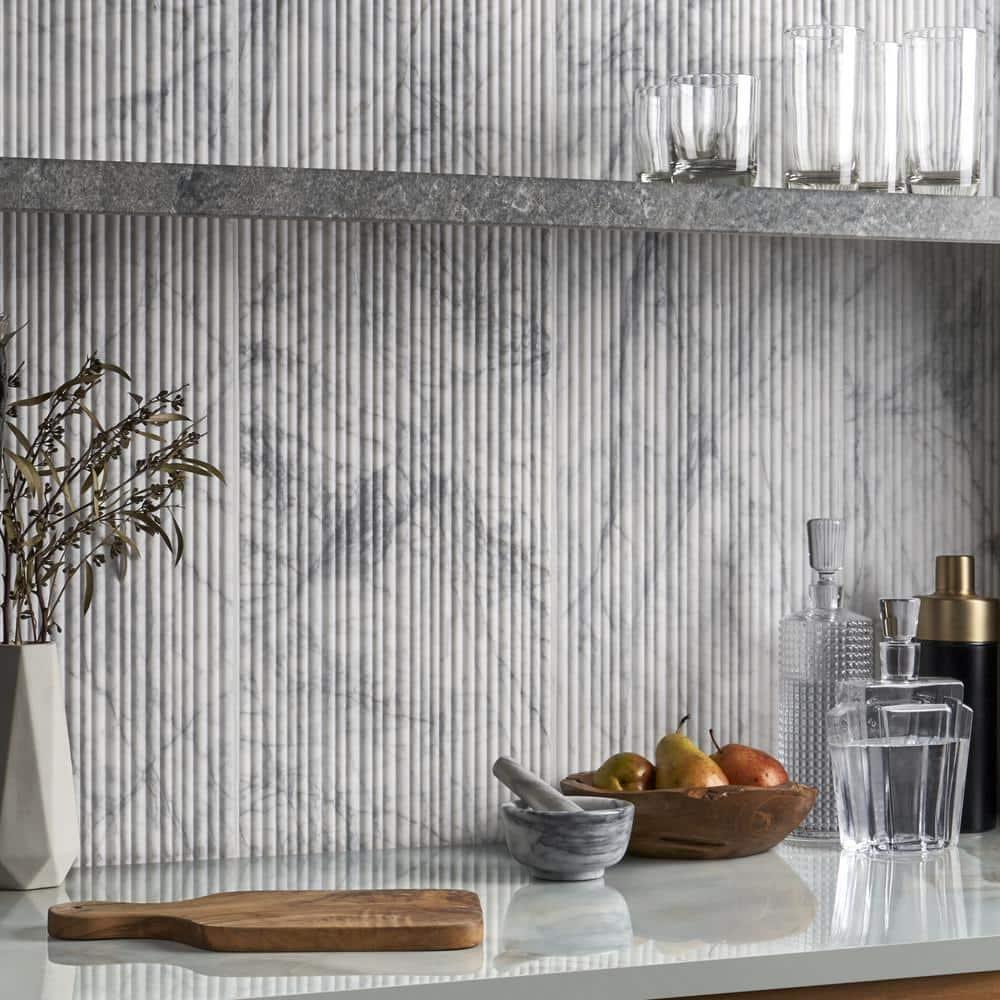 12'' W x 24'' L Marble Singular Tile