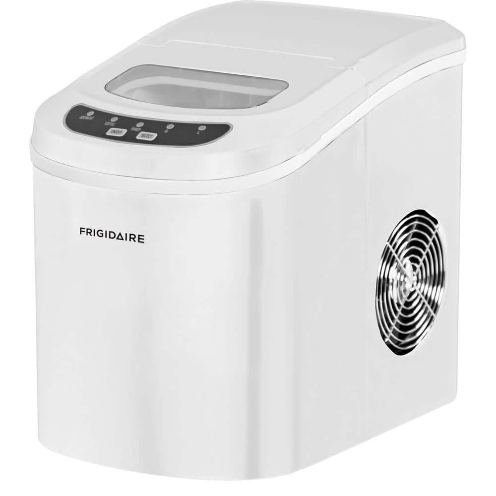 Frigidaire Ice Maker with 26 lbs. Capacity Countertop Stainless Steel Ice Maker with Transparent Window
