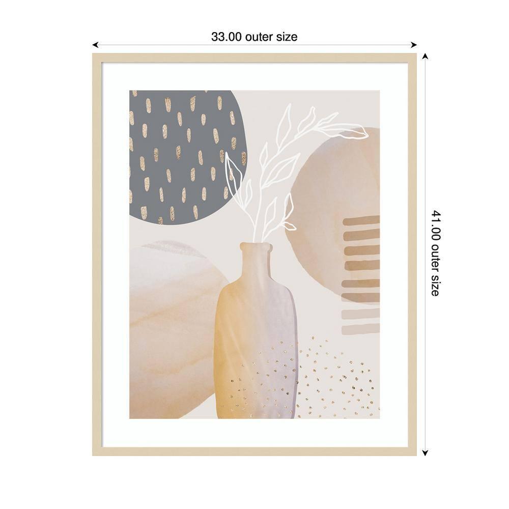 Amanti Art 33"x41" Mid-Century Floral II by Andrea Haase Wood Framed Wall Art Print