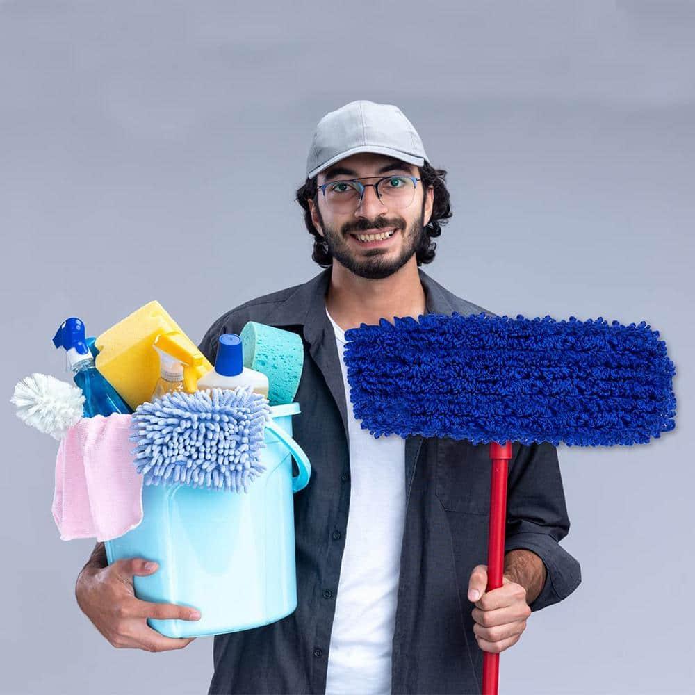 Kleen Handler 36 inch Microfiber Dust Mop | 12 Pack, Large Washable Commercial Mop Head Replacement
