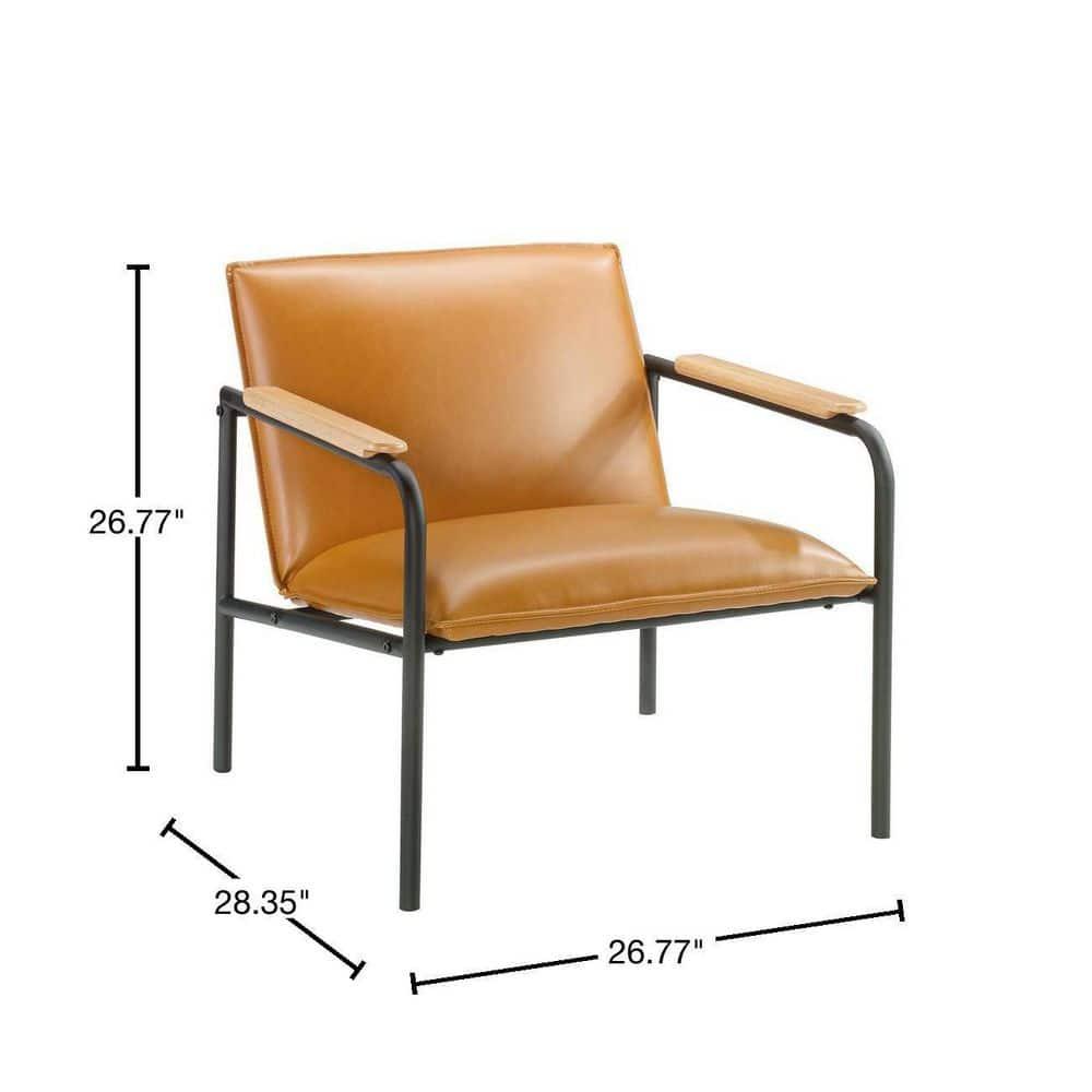 Sauder Boulevard Café Metal Lounge Chair Camel Finish