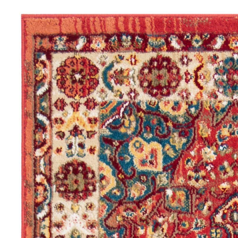Kashan KSN305 Power Loomed Runner Rug - Red/Ivory - 2'6"x8' - Safavieh