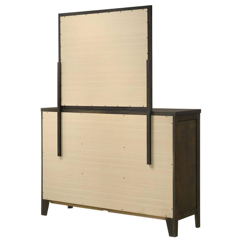 6-drawer Dresser And Mirror Dark Cocoa
