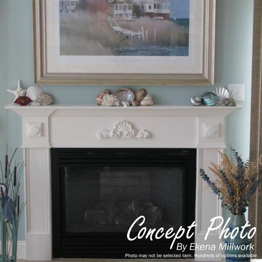 Ekena Millwork Rose Scroll 9.25-in W x 3.5-in H Unfinished Applique