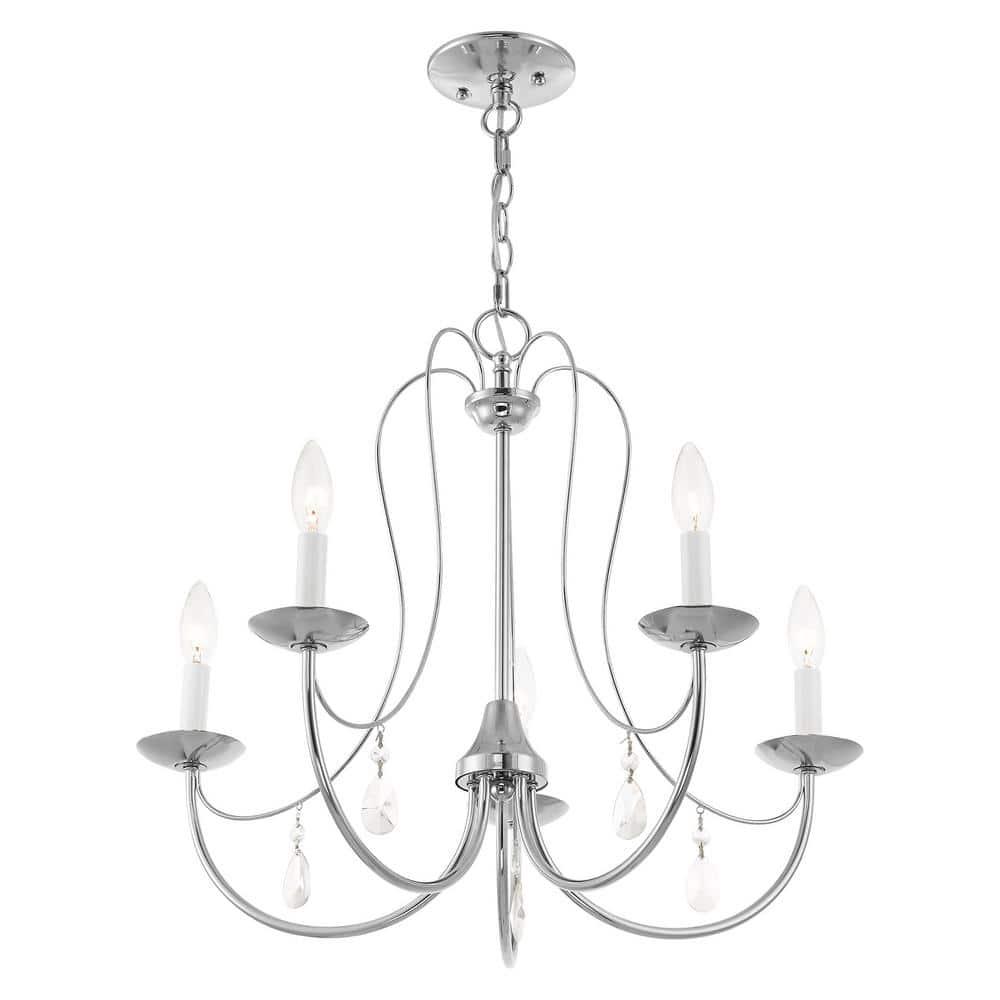 Livex Lighting Mirabella 5 - Light Chandelier in  Polished Chrome